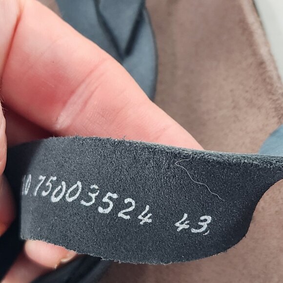 MEPHISTO Helen Braided Nubuck Slide Sandals Blue Adjustable Strap - Picture 6 of 6